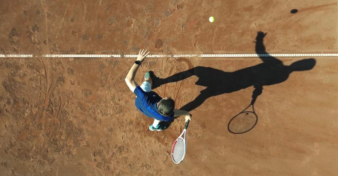 A player on Tennis Court