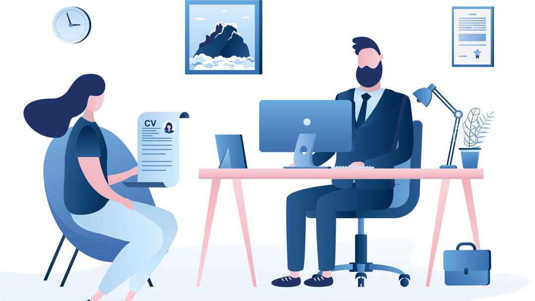 Employees working