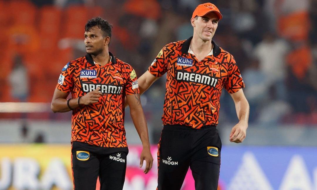 Pat Cummins and T Natarajan