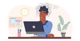 Stressed man thinking