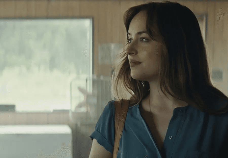 Dakota Johnson looking sideways