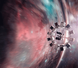 The spaceship going into the wormhole in Interstellar