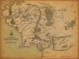 The map of Middle-Earth