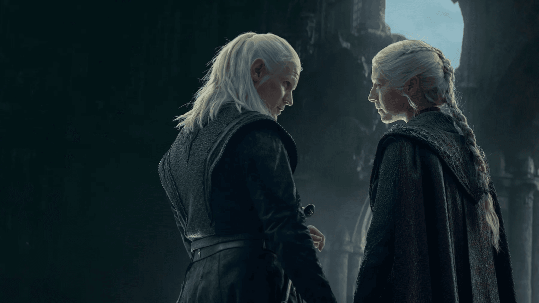 Rhaenyra and Daemon talking