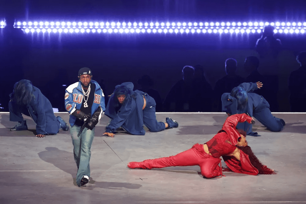 Kendrick Lamar and SZA at the Superbowl