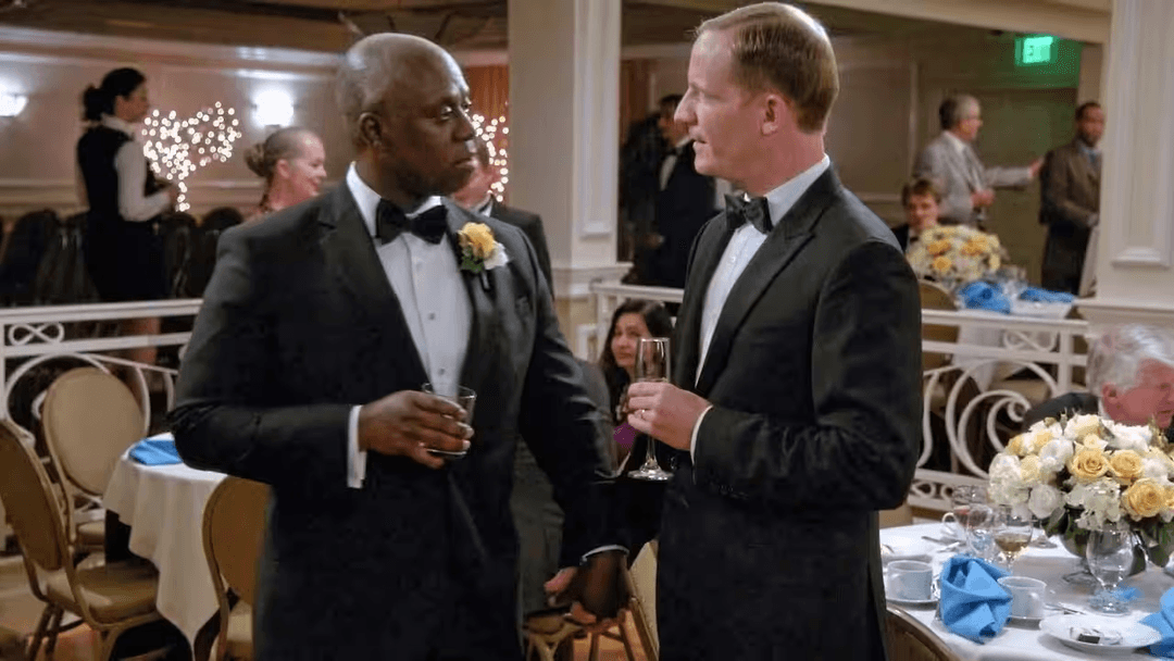 Kevin and Holt talking
