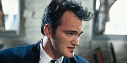 Quentin Tarantino in a still from Reservoir Dogs