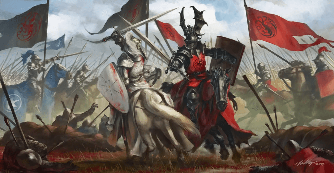 A painting of the Blackfyre Rebellion